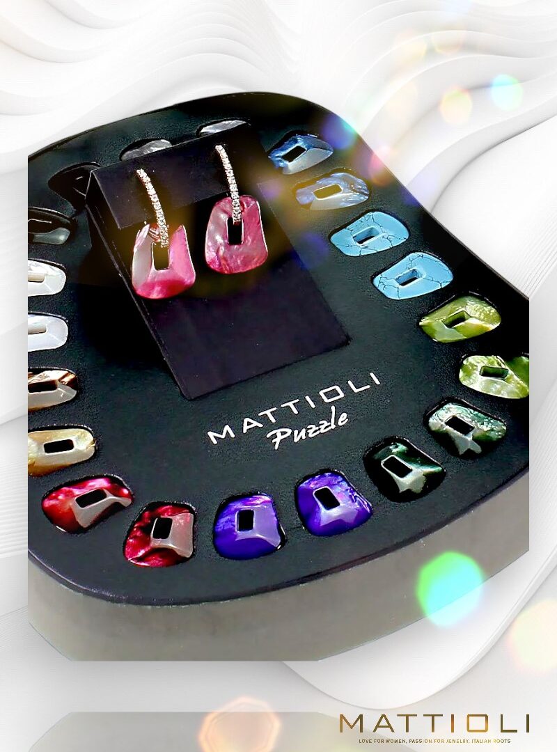 Mattioli Puzzle gyémánt fülbevaló