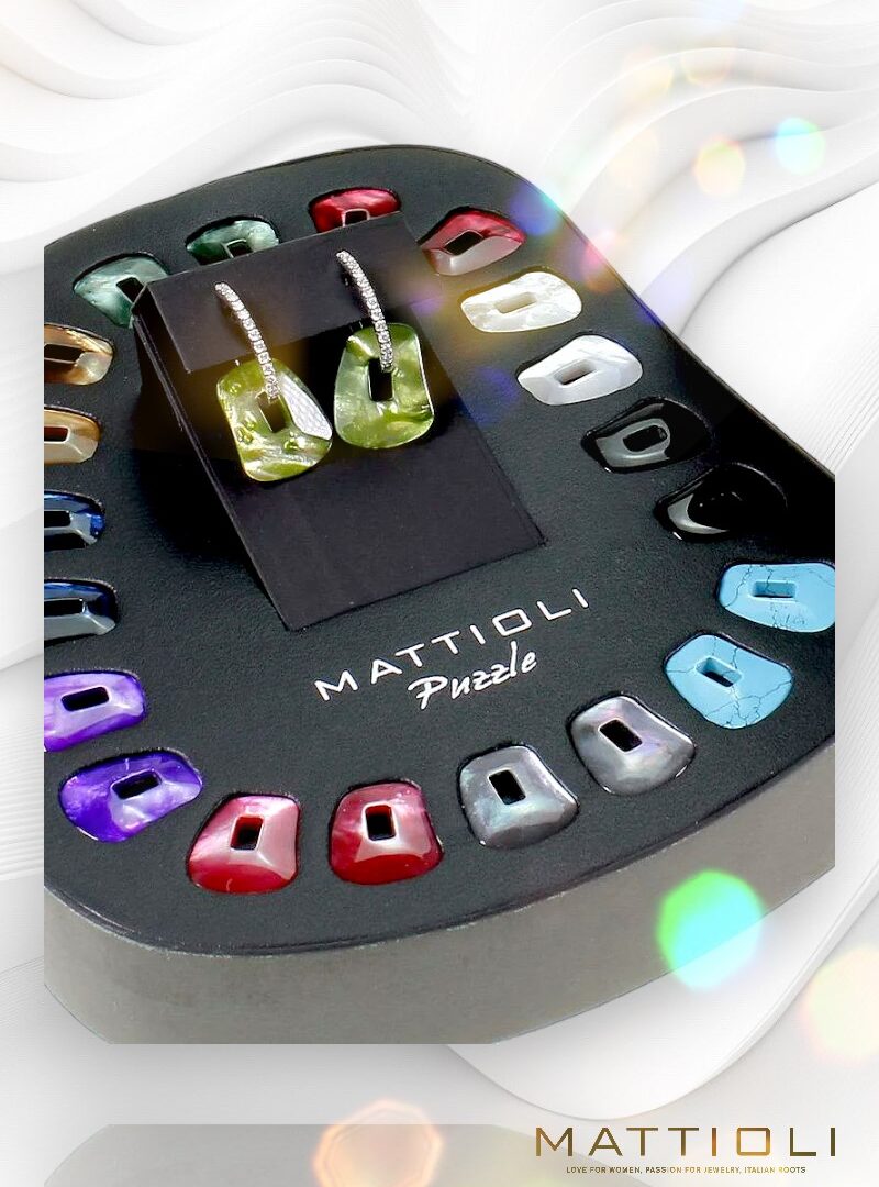 Mattioli Puzzle gyémánt fülbevaló