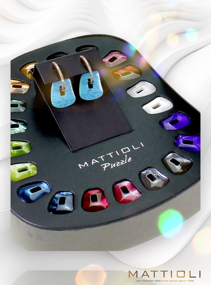 Mattioli Puzzle gyémánt fülbevaló