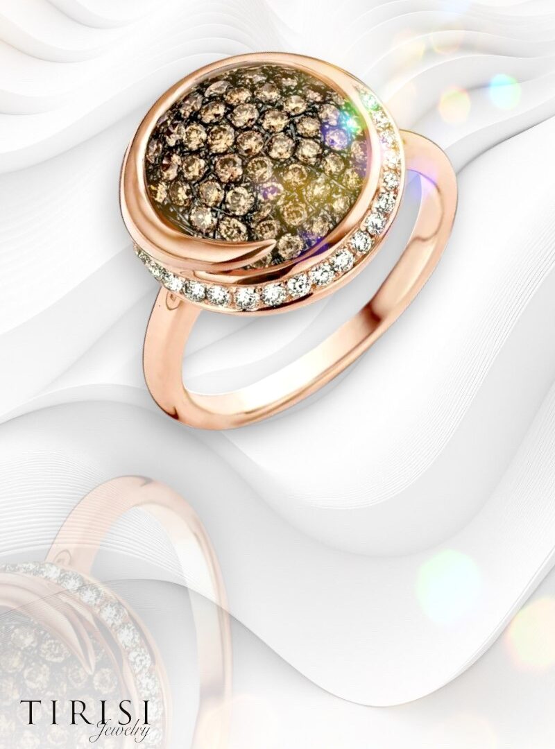 Tirisi Jewerly - Seoul cognac gyémánt gyűrű