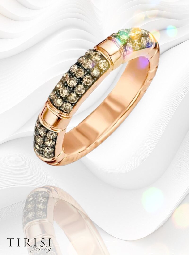 Tirisi Jewelry - konyak gyémánt karikagyűrű