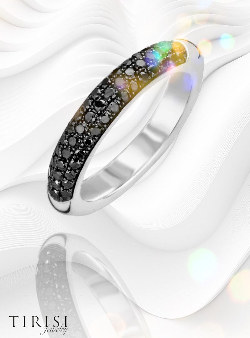 Tirisi Jewelry - Seoul Black gyémánt karikagyűrű