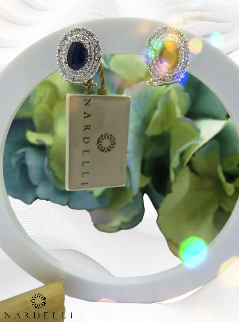 NARDELLI - Oval Sapphire gyémánt fülbevaló