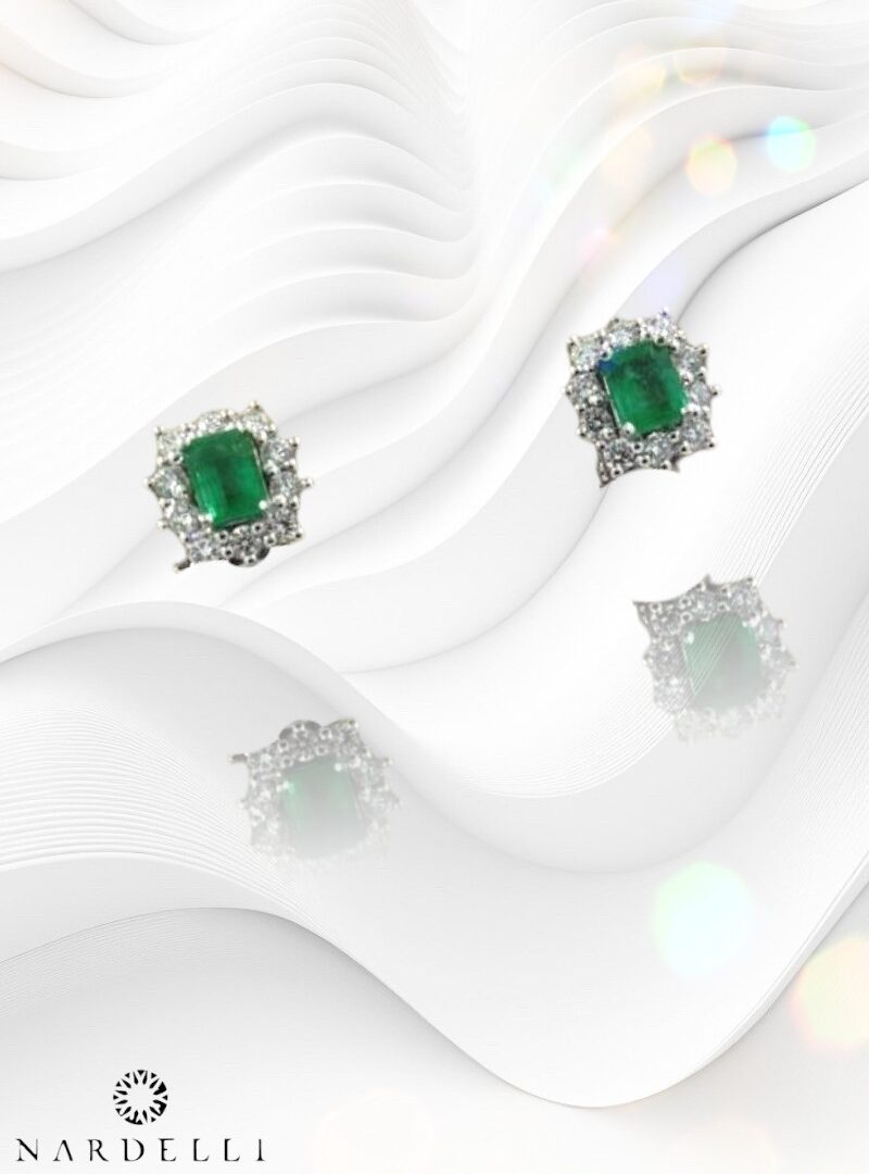 Nardelli Classic Emerald gyémánt fülbevaló