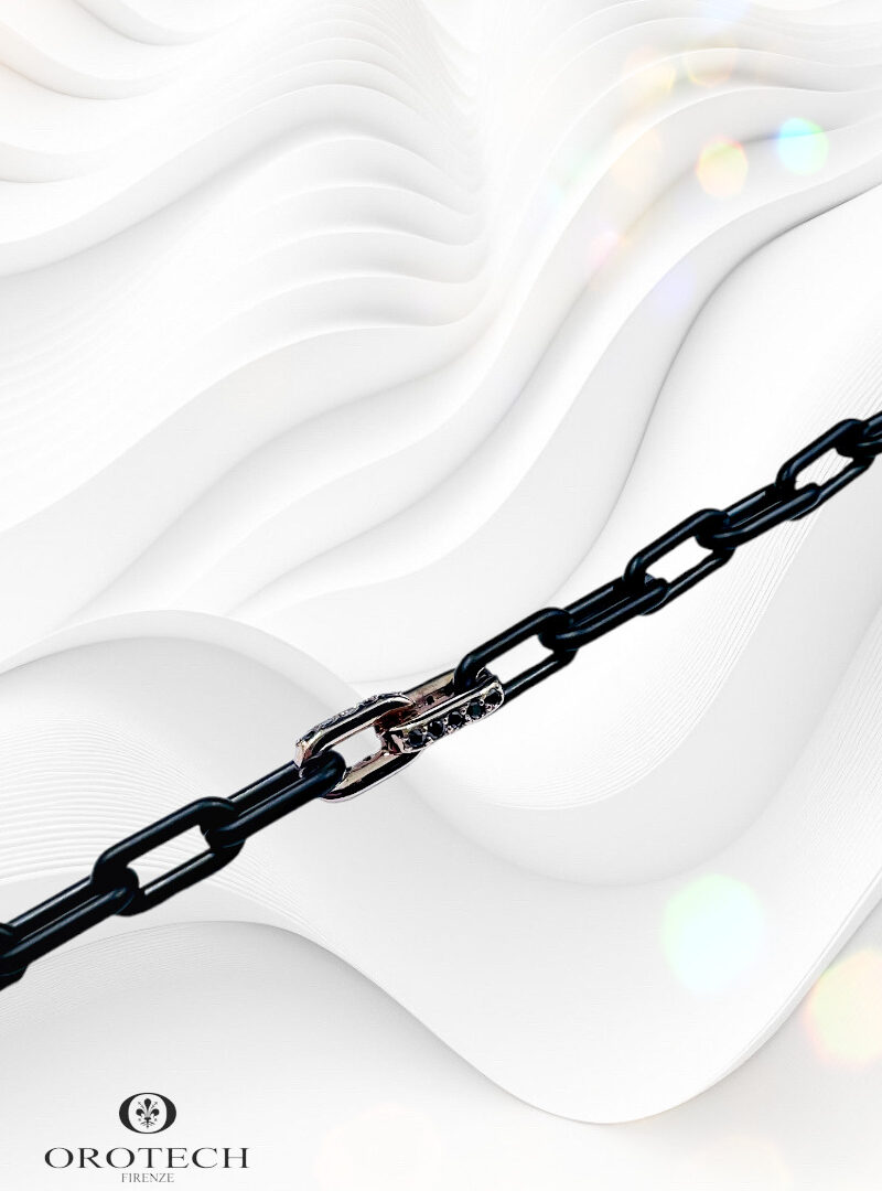Orotech Black Matt Chain gyémánt karkötő 01