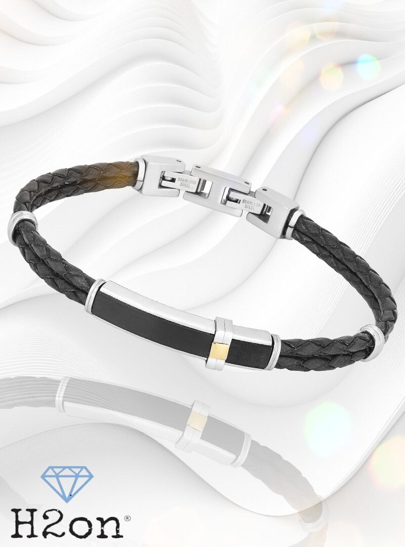 H2on - Gioielli Black Férfi Karkötő