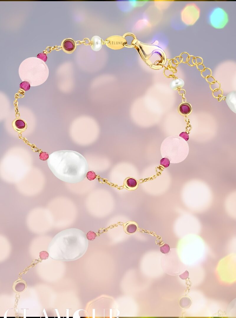 Lelune Glamour - Rose Sophie Classic gyöngyös karkötő