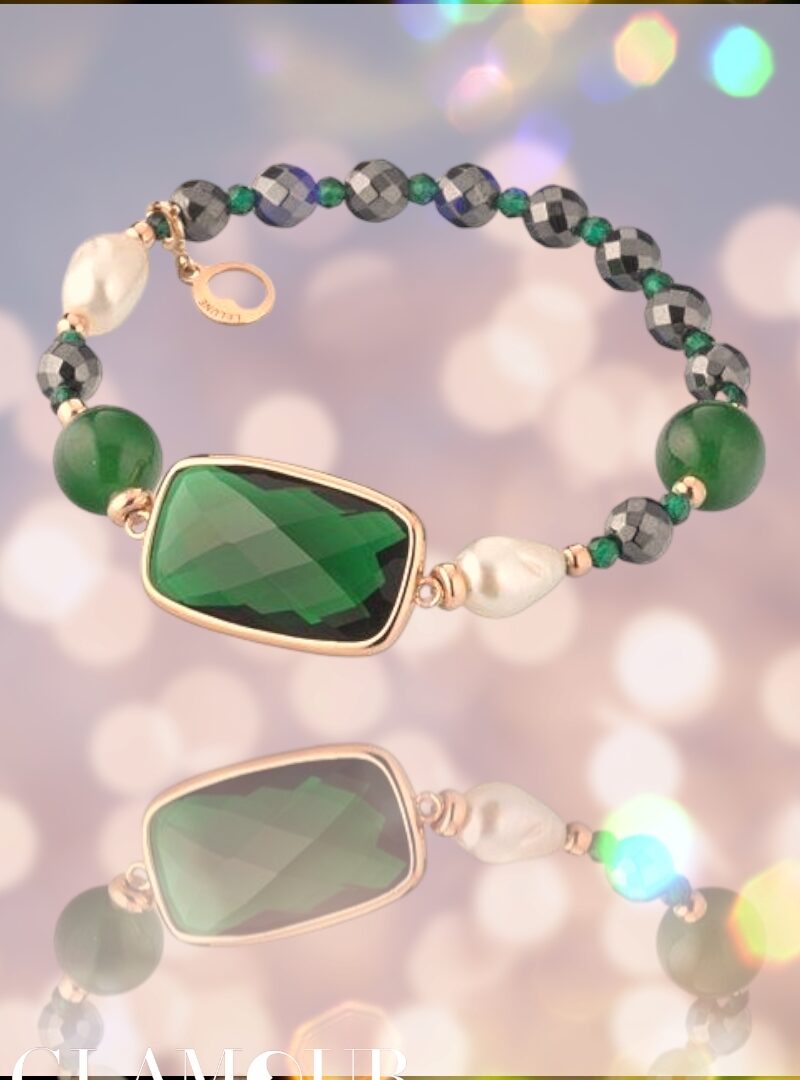 Lelune Glamour - Green Jade karkötő