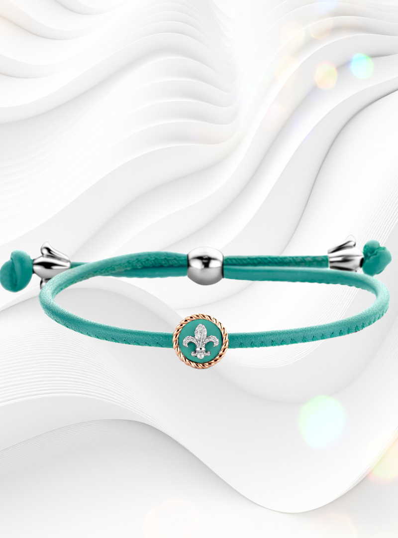 TIRISI MODA FLEUR DE LIS Bőrkarkötő