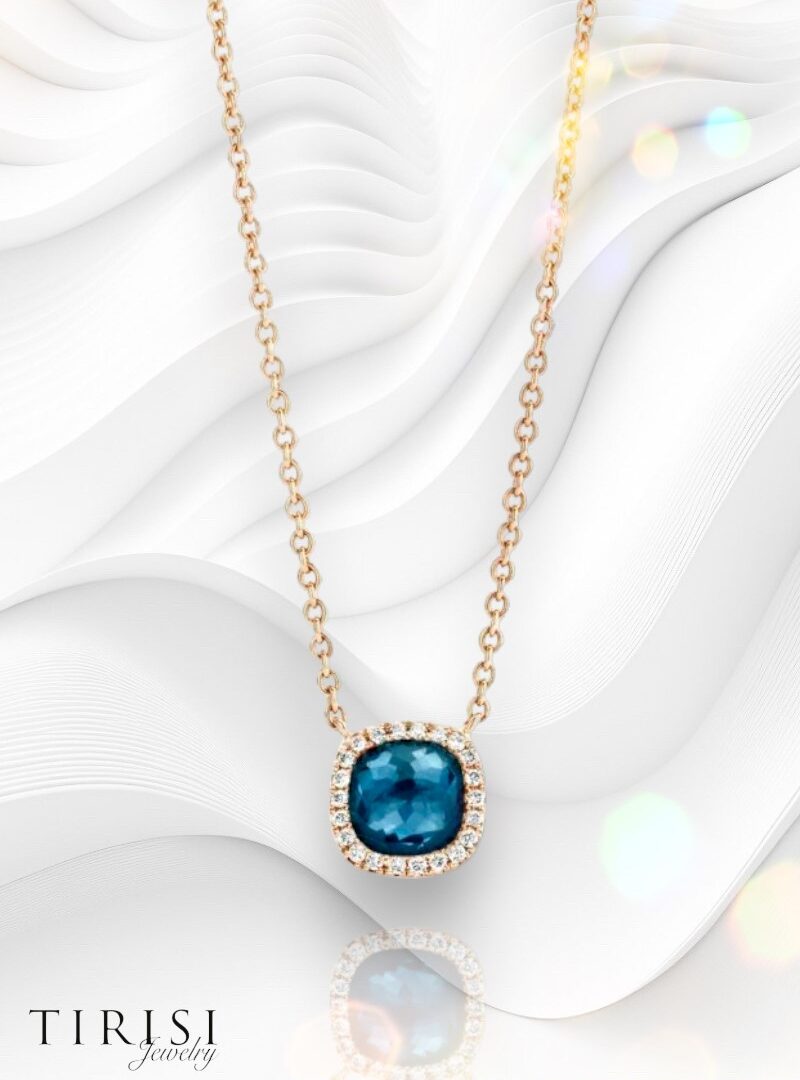 Tirisi Jewelry - Milano Swities blue gyémánt nyakék