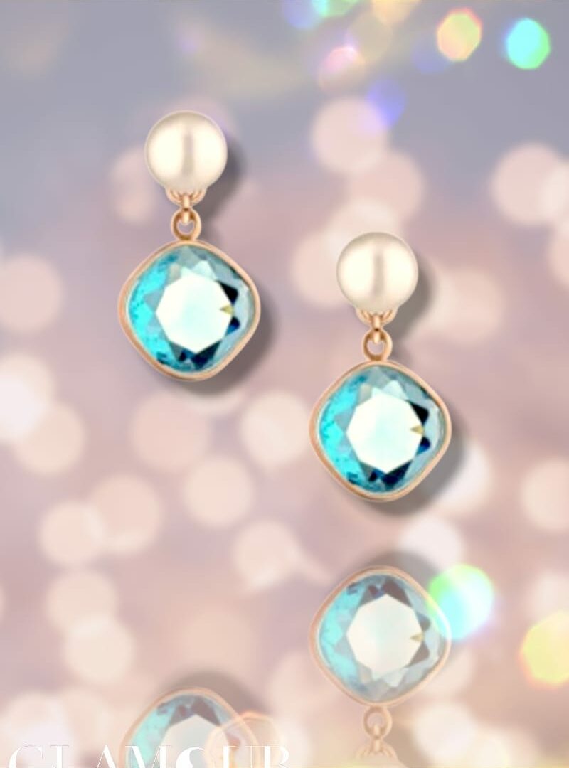 Lelune Glamour - Blue Crystal fülbevaló